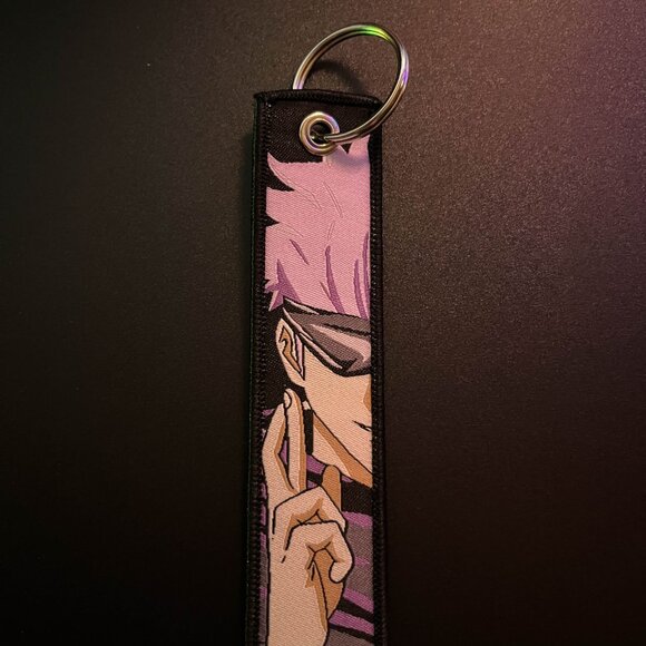 Jujustu Kaisen, Gojo Wristlet Lanyard Keychain Accessory, Embroidered - Picture 2 of 2